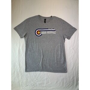Great American Beer Festival T-Shirt Men's Large Gray Colorado GABF Ouray